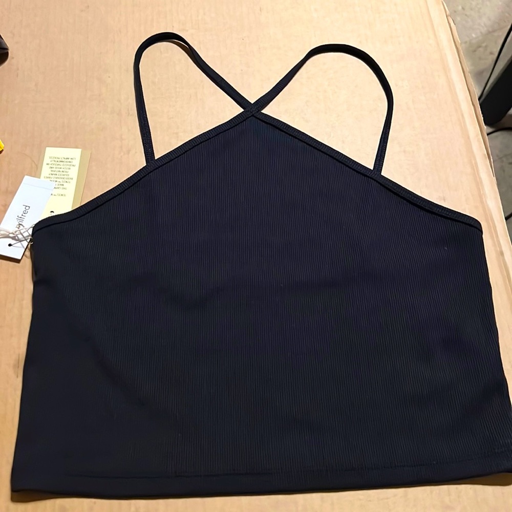 Wilfred Brand New Black Halter Crop Top in Large